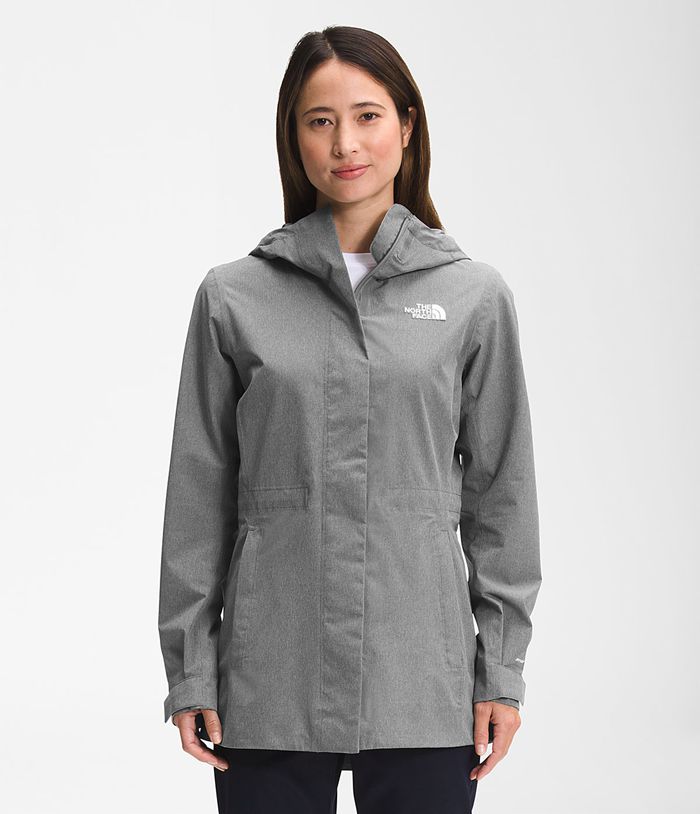 The North Face Rain Jacket City Breeze Grey - Womens - Thailand TYZGD-3687